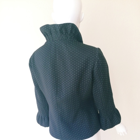 Armani Collezioni Ruffle Polka Dot Blazer Jacket - Picture 7 of 8